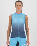 KARPOS Cyklistický dres bez rukávov - VERVE EVO - tyrkysová
