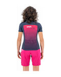 KARPOS Cyklistický dres s krátkym rukávom - VERVE EVO W - modrá/ružová