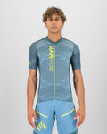 KARPOS Cyklistický dres s krátkym rukávom - GREEN FIRE - žltá/modrá