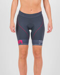 KARPOS Cyklistické nohavice krátke bez trakov - VERVE EVO W - modrá/ružová