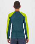 KARPOS Cyklistické tričko s dlhým rukávom - LAVAREDO - zelená/žltá