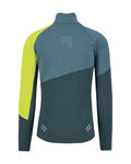 KARPOS mikina - VAL VIOLA FULL-ZIP - zelená/žltá