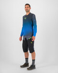 KARPOS Cyklistický dres s dlhým rukávom letný - VAL DI DENTRO - šedá/modrá