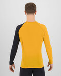 KARPOS Cyklistické tričko s dlhým rukávom - DINAMICO MERINO 130 - žltá/čierna