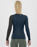 KARPOS Cyklistické tričko s dlhým rukávom - DINAMICO MERINO 130 W - modrá/čierna