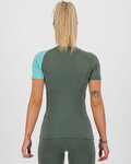 KARPOS Cyklistické tričko s krátkym rukávom - DINAMICO MERINO 130 W - zelená