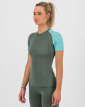 KARPOS Cyklistické tričko s krátkym rukávom - DINAMICO MERINO 130 W - zelená