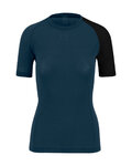 KARPOS Cyklistické tričko s krátkym rukávom - DINAMICO MERINO 130 W - modrá/čierna