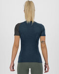 KARPOS Cyklistické tričko s krátkym rukávom - DINAMICO MERINO 130 W - modrá/čierna