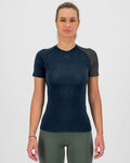 KARPOS Cyklistické tričko s krátkym rukávom - DINAMICO MERINO 130 W - modrá/čierna