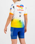 SPORTFUL Cyklistický dres s krátkym rukávom - TOTAL ENERGIES KIDS - biela/viacfarebná