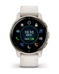 GARMIN smart hodinky - VENU 2 PLUS - ivory/zlatá