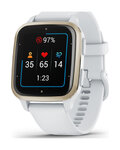 GARMIN smart hodinky - VENU SQ 2 MUSIC - zlatá/biela