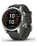 GARMIN smart hodinky - FENIX 7S PRO SOLAR - antracitová/strieborná