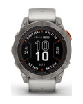 GARMIN smart hodinky - FENIX 7 PRO SAPPHIRE SOLAR - šedá/oranžová