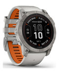 GARMIN smart hodinky - FENIX 7X PRO SAPPHIRE SOLAR - šedá/oranžová