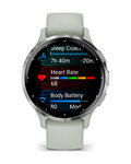 GARMIN smart hodinky - VENU 3S - šedá/strieborná