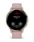 GARMIN smart hodinky - VENU 3S - ružová/zlatá