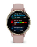 GARMIN smart hodinky - VENU 3S - ružová/zlatá
