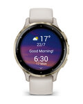 GARMIN smart hodinky - VENU 3S - ivory/zlatá