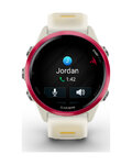GARMIN smart hodinky - FORERUNNER 570 - 42MM - červená/biela/žltá