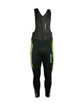 HAVEN Cyklistické nohavice dlhé s trakmi - ISOLEERA - čierna/zelená