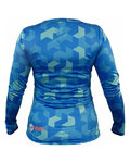 HAVEN Cyklistický dres s dlhým rukávom letný - PEARL NEO LONG - modrá/ružová