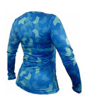 HAVEN Cyklistický dres s dlhým rukávom letný - PEARL NEO LONG - modrá/ružová