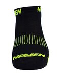 HAVEN Cyklistické ponožky členkové - SNAKE SILVER NEO 2PAK - čierna/žltá