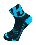 HAVEN Cyklistické ponožky klasické - LITE SILVER NEO 2PAK - čierna/modrá