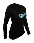 HAVEN Cyklistický dres s dlhým rukávom letný - ENERGY LONG - čierna/modrá
