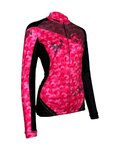 HAVEN Cyklistický dres s dlhým rukávom zimný - STRATO - ružová