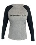 HAVEN Cyklistický dres s dlhým rukávom letný - FACTORY TRAIL - čierna/šedá
