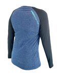 HAVEN Cyklistický dres s dlhým rukávom letný - FACTORY TRAIL - čierna/modrá