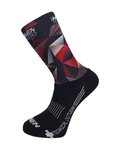 HAVEN Cyklistické ponožky klasické - AERO - čierna/červená