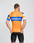 BONAVELO Cyklistický dres s krátkym rukávom - RABOBANK - oranžová/modrá