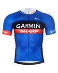 BONAVELO Cyklistický dres s krátkym rukávom - GARMIN SHARP - modrá/čierna
