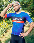 BONAVELO Cyklistický dres s krátkym rukávom - GARMIN SHARP - modrá/čierna