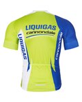 BONAVELO Cyklistický dres s krátkym rukávom - LIQUIGAS CANNONDALE - modrá/zelená/biela