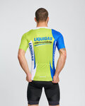 BONAVELO Cyklistický dres s krátkym rukávom - LIQUIGAS CANNONDALE - modrá/zelená/biela