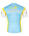 BONAVELO Cyklistický dres s krátkym rukávom - ASTANA - žltá/tyrkysová
