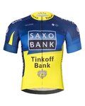 BONAVELO Cyklistický dres s krátkym rukávom - SAXO BANK TINKOFF - modrá/žltá