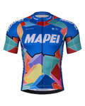 BONAVELO Cyklistický dres s krátkym rukávom - MAPEI - modrá/viacfarebná