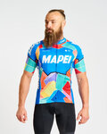 BONAVELO Cyklistický dres s krátkym rukávom - MAPEI - modrá/viacfarebná