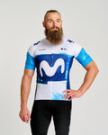 BONAVELO Cyklistický dres s krátkym rukávom - MOVISTAR 2025 - biela/modrá