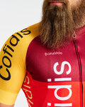 BONAVELO Cyklistický dres s krátkym rukávom - COFIDIS 2026 - červená/žltá