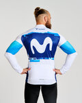 BONAVELO Cyklistický dres s dlhým rukávom zimný - MOVISTAR 2025 WINTER  - biela/modrá