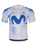 BONAVELO Cyklistický dres s krátkym rukávom - MOVISTAR 2026 - biela/modrá