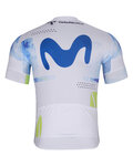 BONAVELO Cyklistický dres s krátkym rukávom - MOVISTAR 2026 - biela/modrá