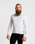 HOLOKOLO Cyklistický dres s dlhým rukávom letný - VICTORIOUS GOLD ELITE - biela